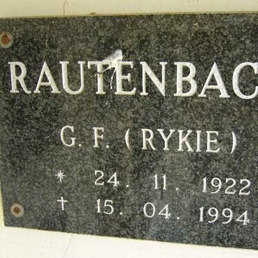 RAUTENBACH G.F. 1922-1994