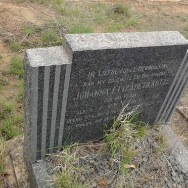 KOTZE Johanna Elizabeth nee DU PLOOY 1895-1952