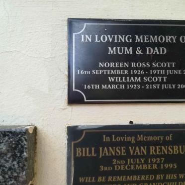 SCOTT William 1923-2004 &amp; Noreen Ross 1926-2004 :: RENSBURG Bill, Janse van 1927-1995