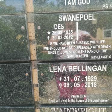 SWANEPOEL Des 1935-2012 :: BELLINGAN Lena 1929-2018