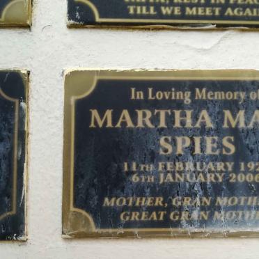 SPIES Martha Mary 1927-2006