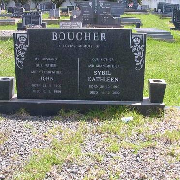BOUCHER John 1906-1980 &amp; Sybil Kathleen 1910-2002
