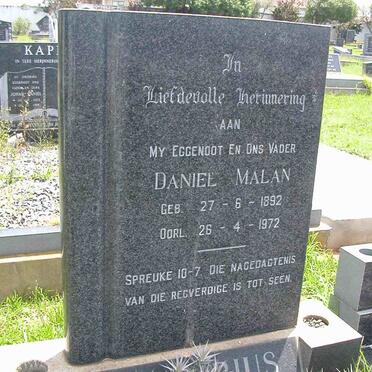 PRETORIUS Daniel Malan 1892-1972