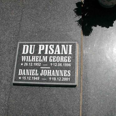 PISANI Wilhelm George, du 1952-1996 :: DU PISANI Daniel Johannes 1949-2001