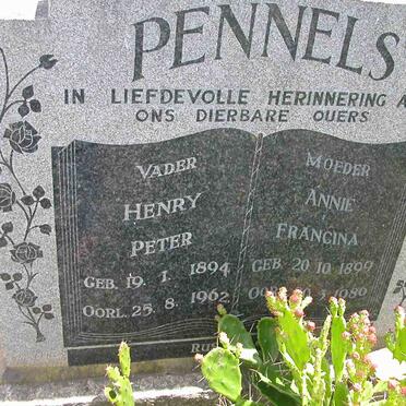 PENNELS Henry Peter 1894-1962 &amp; Annie Francina 1899-1980