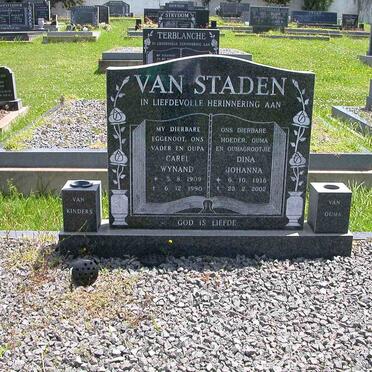 STADEN Carel Wynand, van 1909-1990 &amp; Dina Johanna 1916-2002