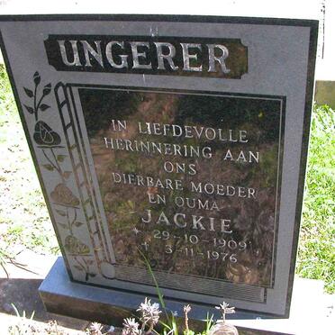 UNGERER Jackie 1909 -1976