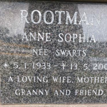 ROOTMAN Anne Sophia SWARTS 1933-2007