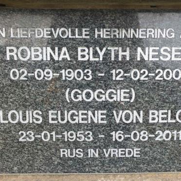 NESER Robina Blyth 1903-2002 :: BELOW Louis Eugene, von 1953-2011