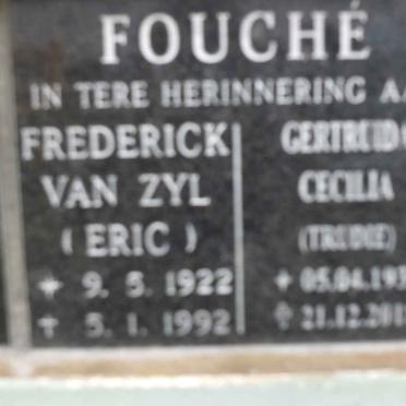 FOUCHE Frederick Van Zyl 1922-1992 &amp; Gertruida Cecilia -2018