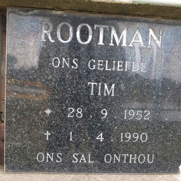 ROOTMAN Tim 1952-1990