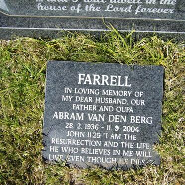 FARRELL Abram van den Berg 1936-2004