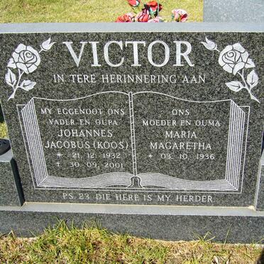 VICTOR Johannes Jacobus 1932-2001 &amp; Maria Magaretha 1936-