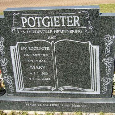 POTGIETER Mary 1950-2003