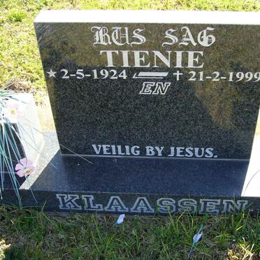 KLAASSEN Tienie 1924-1999