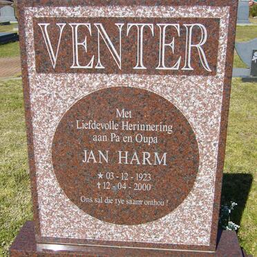 VENTER Jan Harm 1923-2000