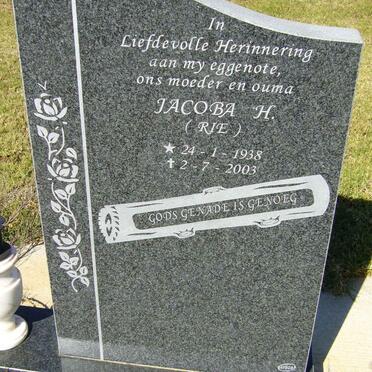 BILJON Jacoba H., van 1938-2003