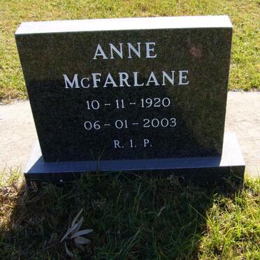 McFARLANE Anne 1920-2003