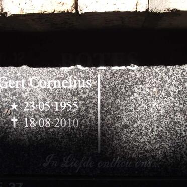 BOTES Gert Cornelius 1955-2010