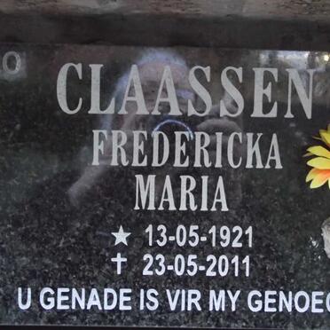 CLAASSEN Fredericka Maria 1921-2011