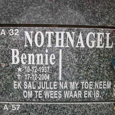 NOTHNAGEL Bennie 1937-2004