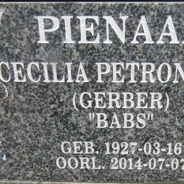 PIENAAR Cecilia Petronella nee GERBER 1927-2014