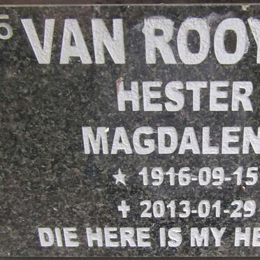 ROOYEN Hester Magdalena, van 1916-2013