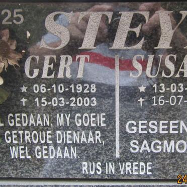 STEYN Gert 1928-2003 &amp; Susanna 1933-2017
