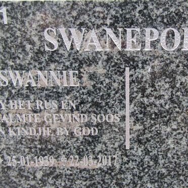 SWANEPOEL Swannie 1939-2017