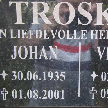 TROSKIE Johan 1935-2001 &amp; Vicky 1933-2018