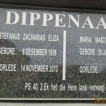 DIPPENAAR Stefanus Zacharias Eliza 1936-2013 &amp; Maria Magdalena 1943-