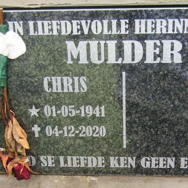 MULDER Chris 1941-2020