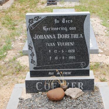 COETZER Johanna Dorethea nee VAN VUUREN 1928-1985