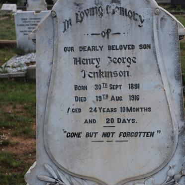 JENKINSON Henry George 1891-1906