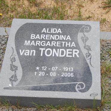 TONDER Alida Barendina Margaretha, van 1916-2006