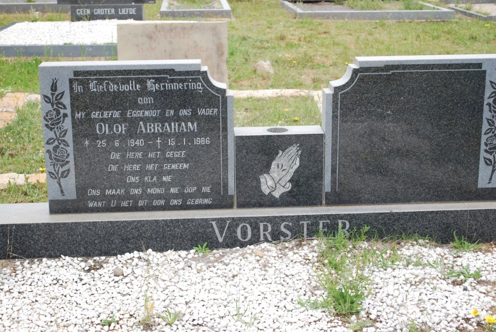 VORSTER Olof Abraham 1940-1986