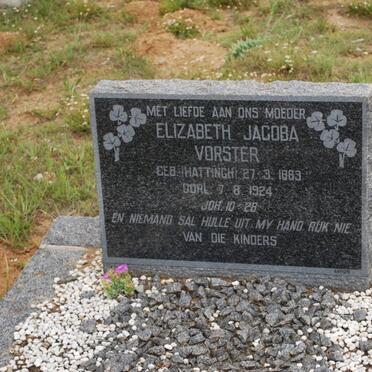 VORSTER Elizabeth Jacoba nee HATTINGH 1863-1924