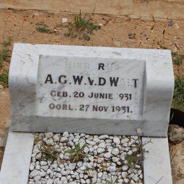 WALT A.G.W., van der 1931-1931