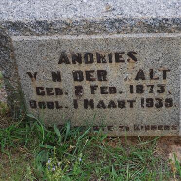 WALT Andries, van der 1873-1939