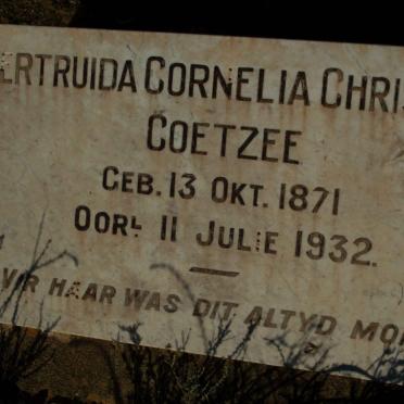 COETZEE Gertruida Cornelia Christina 1871-1932