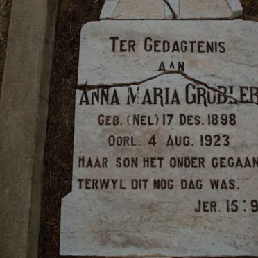 GROBLER Anna Maria nee NEL 1898-1923