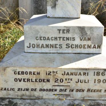 SCHOEMAN Johannes 1864-1903