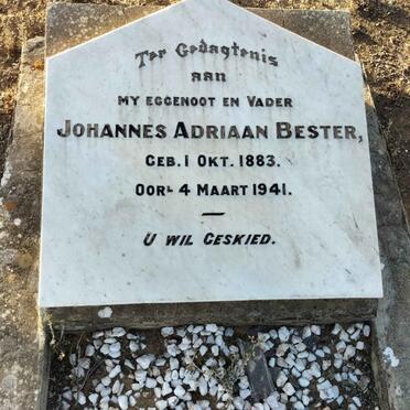 BESTER Johannes Adriaan 1883-1941