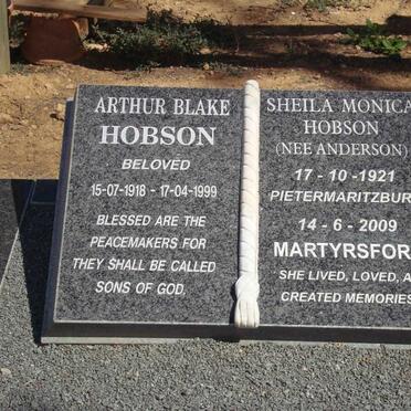 HOBSON Arthur Blake 1918-1999 &amp; Sheila Monica ANDERSON 1921-2009