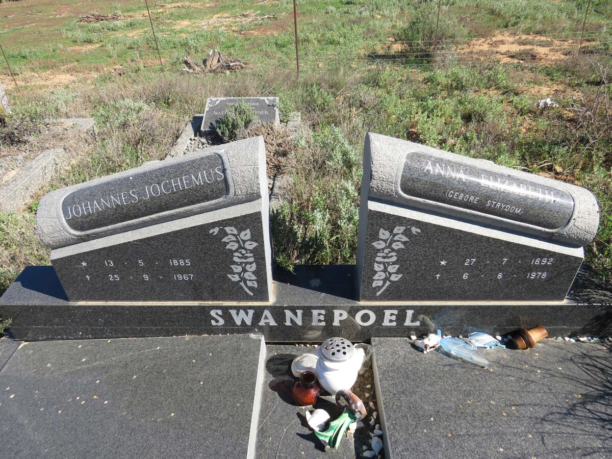 SWANEPOEL Johannes Jochemus 1885-1967 & Anna Elizabeth STRYDOM 1892-1978