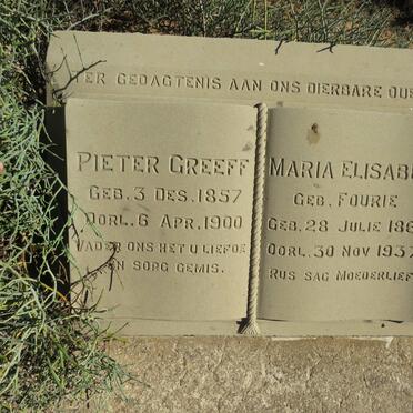 GREEFF Pieter 1857-1900 & Maria Elisabet FOURIE 1863-1937