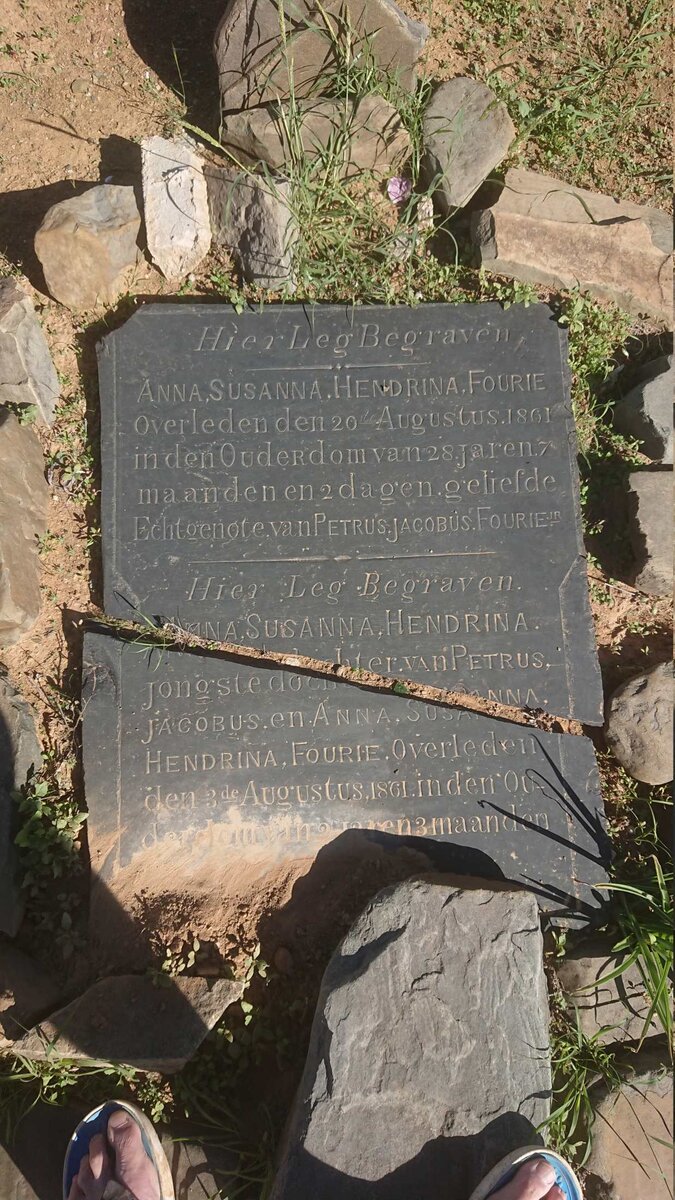 FOURIE Anna Susanna Hendrina nee FOURIE 1833-1861 :: FOURIE Anna Susanna Hendrina 1859-1961 