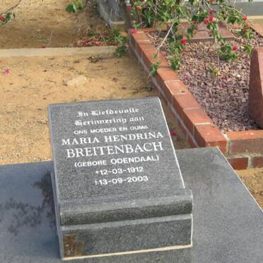 BREITENBACH Maria Hendrina nee ODENDAAL 1912-2003