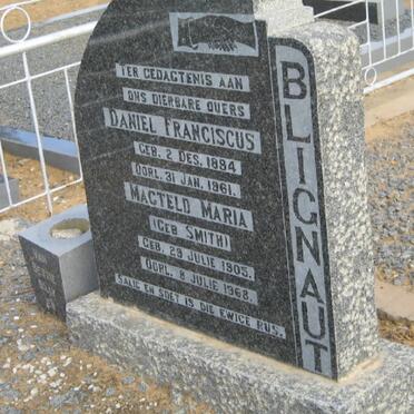 BLIGNAUT Daniel Franciscus 1884-1961 &amp; Magteld Maria SMITH 1905-1968
