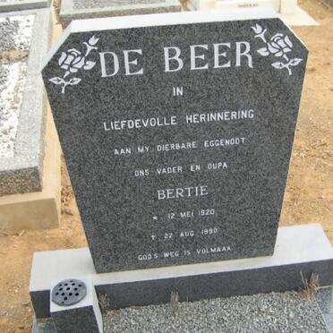 BEER, Bertie, de 1920-1990